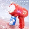 Fully Automatic Bubble Gun Rocket Bubbles Machine Automatic Blower with Bubble Liquid Toy for Kids Beach Outdoor Bubble Gifts - Image 3
